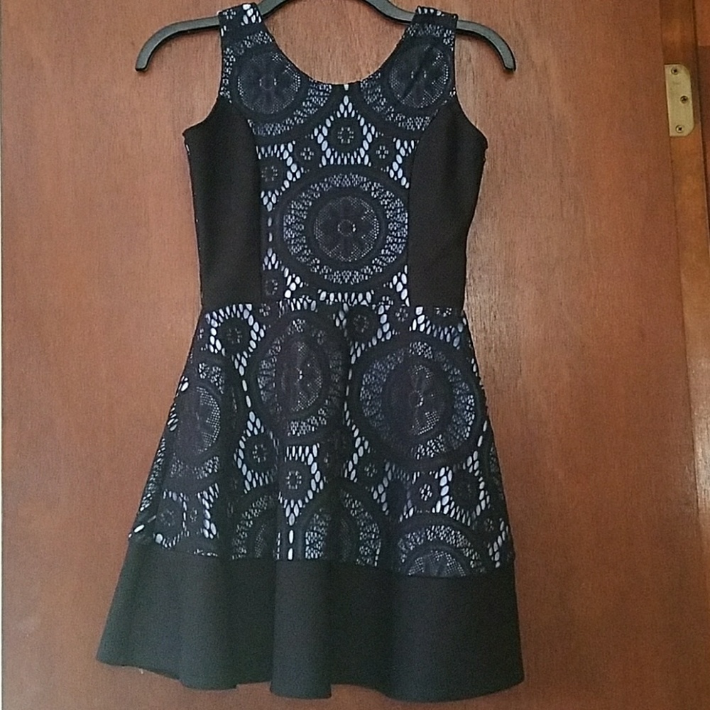 Girl Black/Blue lace dress